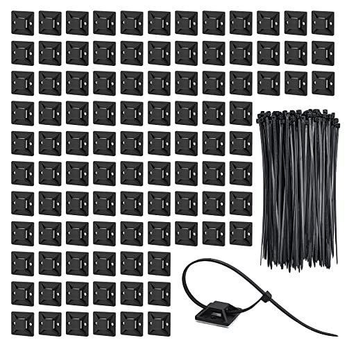 70 fascette adesive per cavi, fascette autoadesive, clip per la