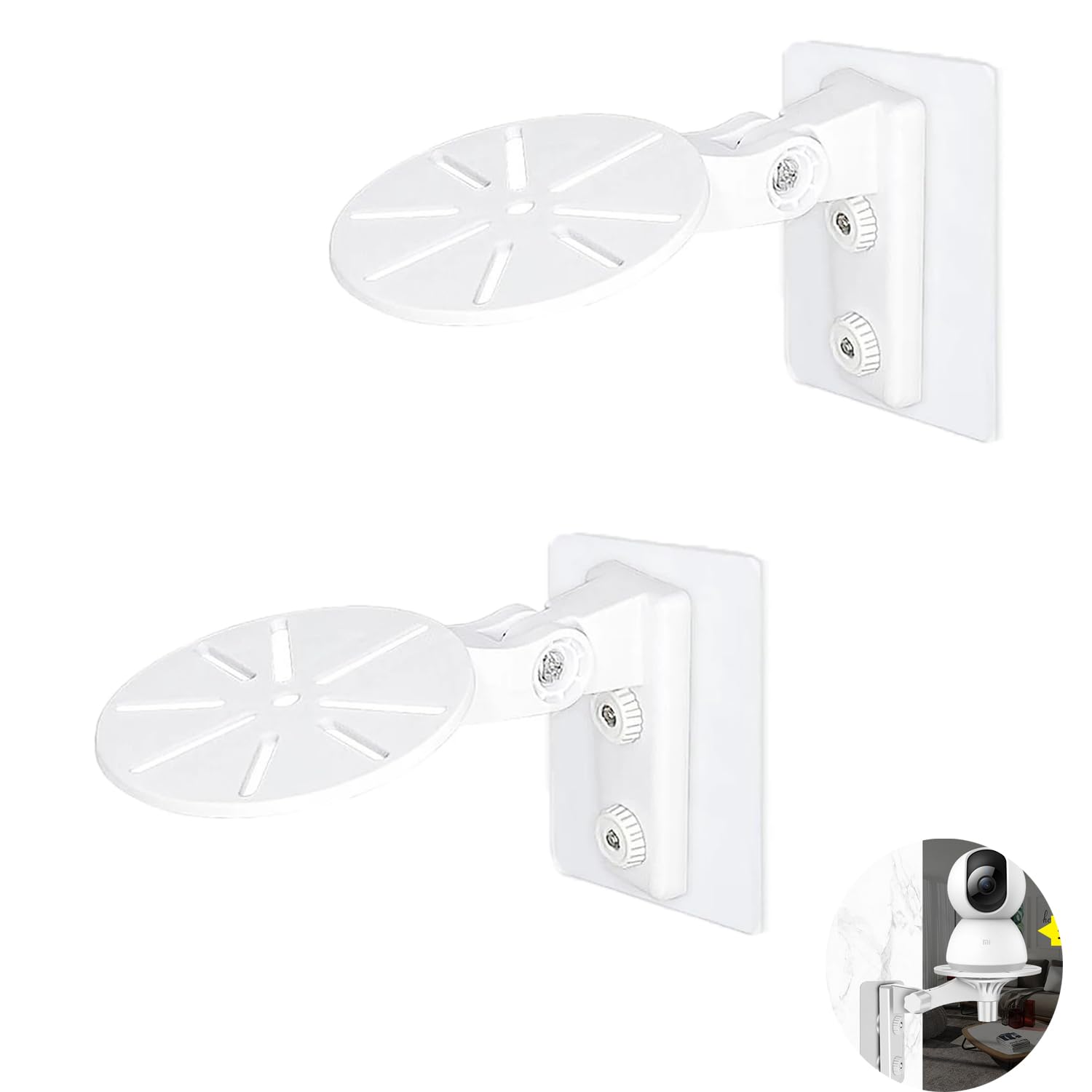 2 Pack Security Camera Mount, Wall Ceiling Sticker or Screw Mount, Dome Camera Stand, Mount for Monitor, Surveillance, IP Cameras, Webcam, Home, Indoor and-image-11