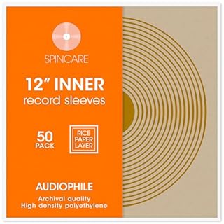 50x 12 Inch Anti Static Inner Vinyl Record Sleeves | Audiophile Poly Lined Plastic Protective Album LP Sleeve | Replaces Paper Sleeves & Fits Inside Cardboard Inners | Archival Quality Triple Ply