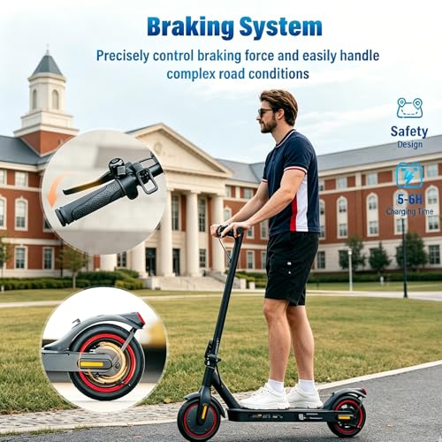Image of Electric Scooter - Electric Scooter Adults, 1000W /500W Motor, 25 /21 /18 MPH, 10'' /8.5'' Tires, 28 /23 /21 Miles, APP Control, Dual Brake, Long Range Electric Scooter for Gift
