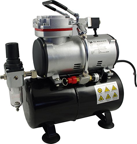 IPOTOOLS Airbrush AS189 - Compressore a pistone a cilindro singolo, senza olio
