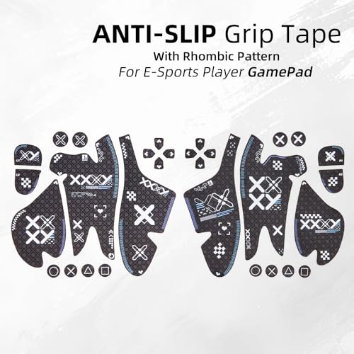 FINALORD PS5 デュアルセンスエッジ 用 グリップテープ PlayStation 5 コントローラー 用 アンチスリップテープ 超薄0.5mm 滑り止めグリップ テープ 優れる吸水性 グリップ力強化 ブラック