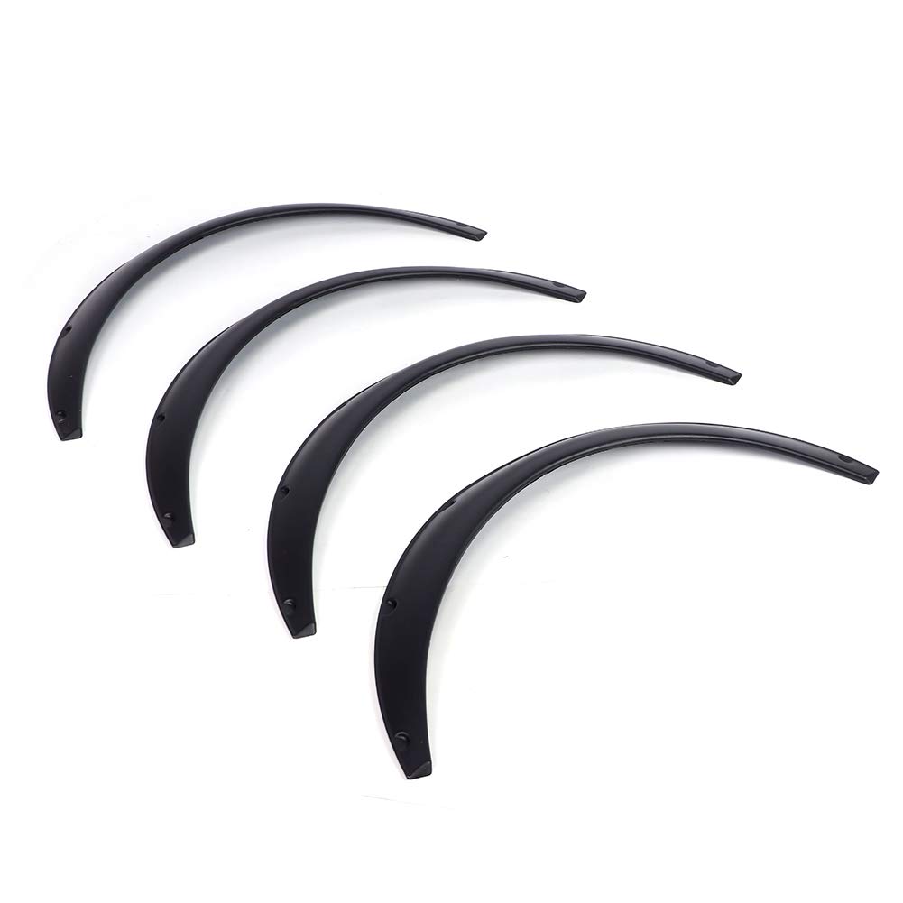 Aramox Élargisseurs d'aile de Voiture, 4 pièces 90mm/3.5in évasements d'aile Flexibles universels Larges Arches de sourcil de Roue gardes Anti-éclaboussures pour SUV de Voiture Tout-Terrain
