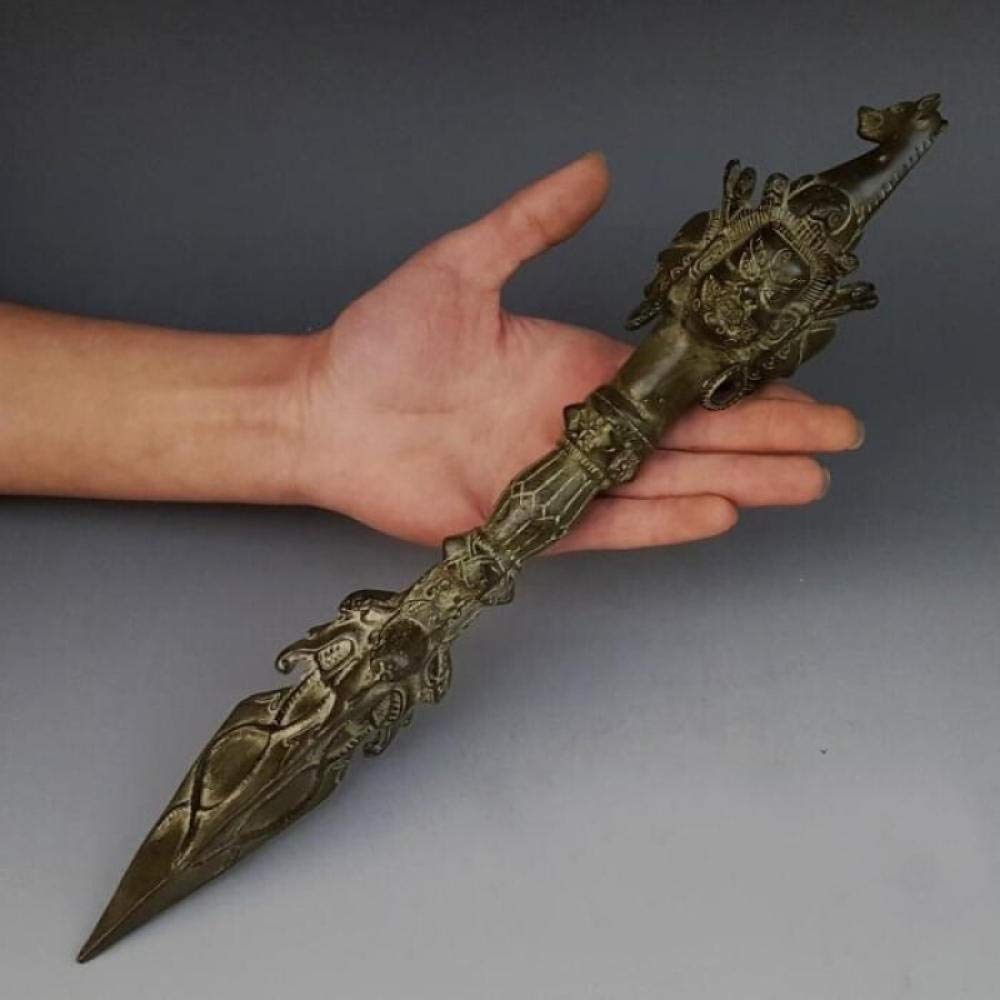 Sculpture en bronze du Tibet de 35 cm pour la décoration de table et de maison