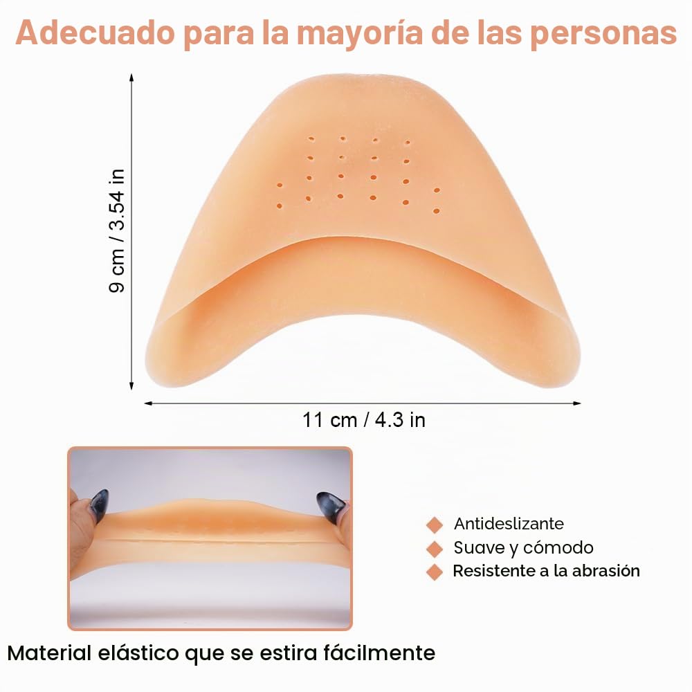 2 Pares Protectores Dedos Pies, Caps Ballet Pointe suave, Protector de Dedo de Ballet, Protectores Dedos Pies Silicona, Protector Dedos Pies Espuma De Ballet, Protectores De Dedos Para Tacones Alto