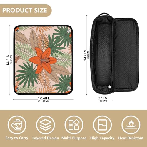 Bolsa para herramientas de cabello y tapete resistente al calor para planchas, rizadores y secador miniatura 4