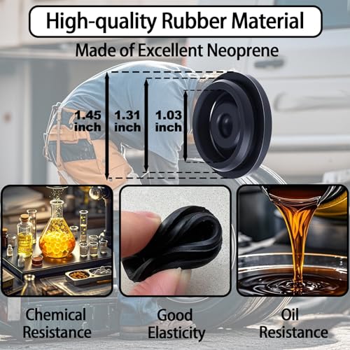 Image of 1.98 inch Trailer Bearing Dust Cap, 2Pcs Trailer Hub Cap with Extra 2Pcs Grease Rubber Plugs, Trailer Axle Grease Cap for Most 2000 to 3500 Pound Trailer RV Camper Wheel Cover Axle