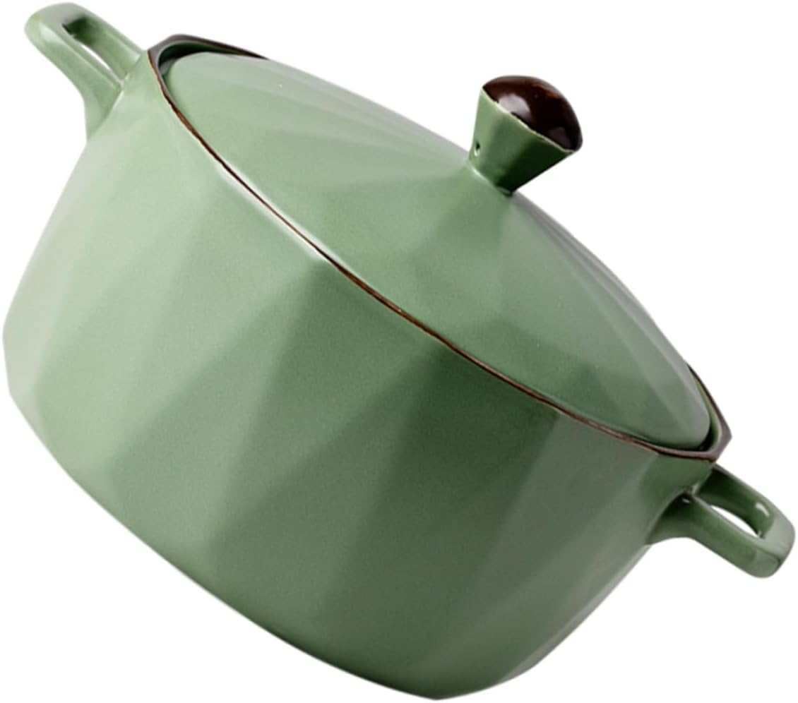 1Pc Double Handle Ceramic Bowl Soup Bowl for Instant Noodles Fruits and Rice for Home Hotel Restaurant Use Safe and Convenient Design