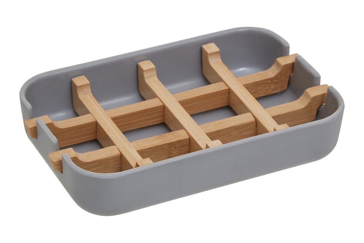 Premier Housewares Canyon Bamboo Fibre Soap Dish Grey