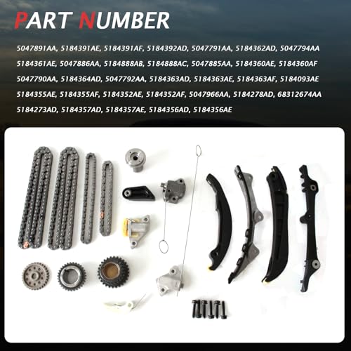 Image of AUCERAMIC 3.6L Engine Timing Chain Kit W /Tensioner for Chrysler Dodge Jeep