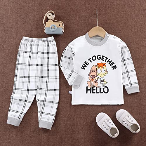 Image of Bold N Elegant Kids Cotton Printed Funky Cool Cartoon Print Full Sleeve T-Shirt & Pajama Lower Casual Clothing Set