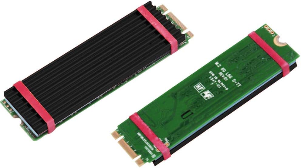 Neeyer 2 Pack M.2 NVMe NGFF SSD Heatsinks Laptop PC Memory Cooling Fin-Black