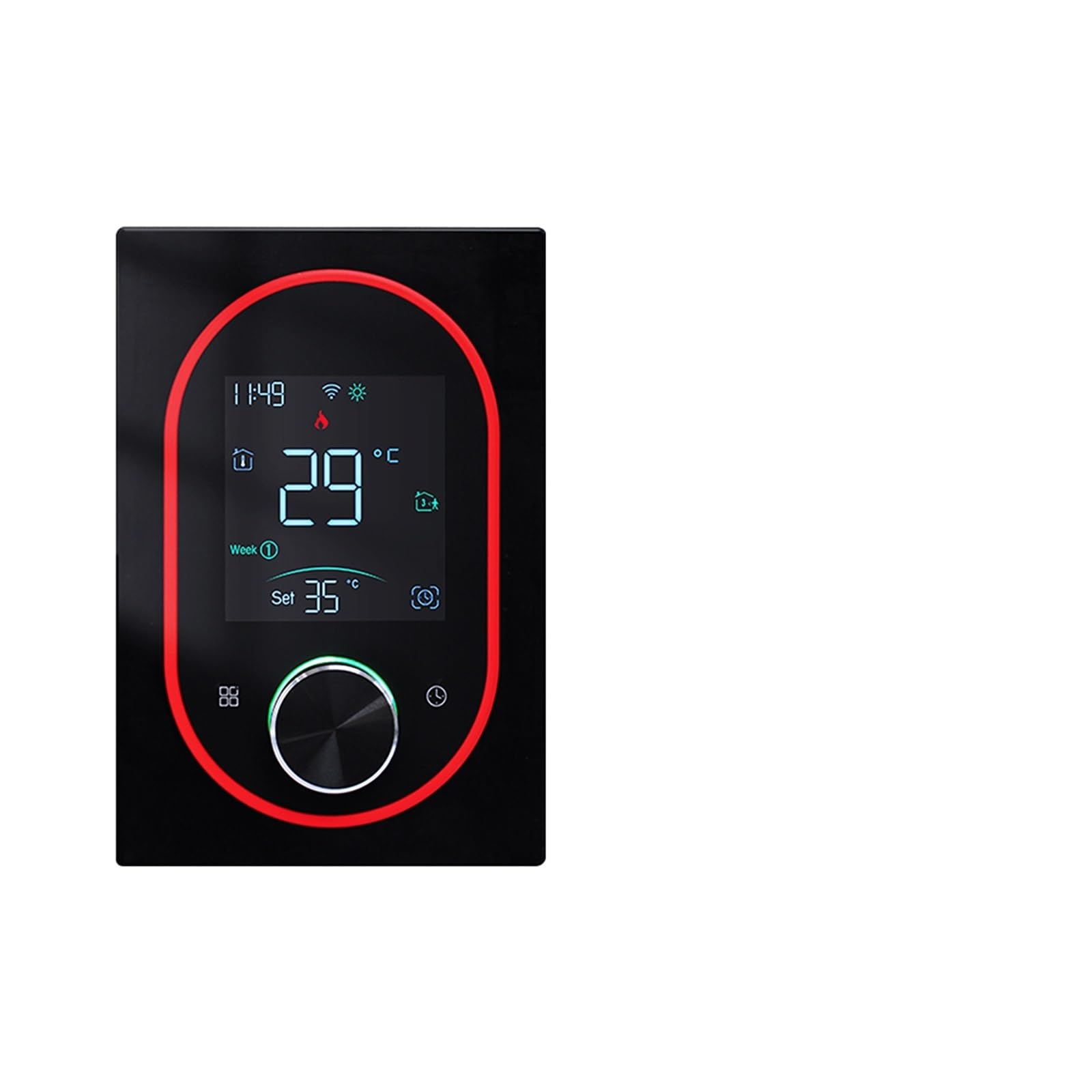 WiFi Smart Knob Thermostat Floor Heating Water Gas Boiler Home Programmable Temperature Controller LED Touch Screen(Gas boiler B)