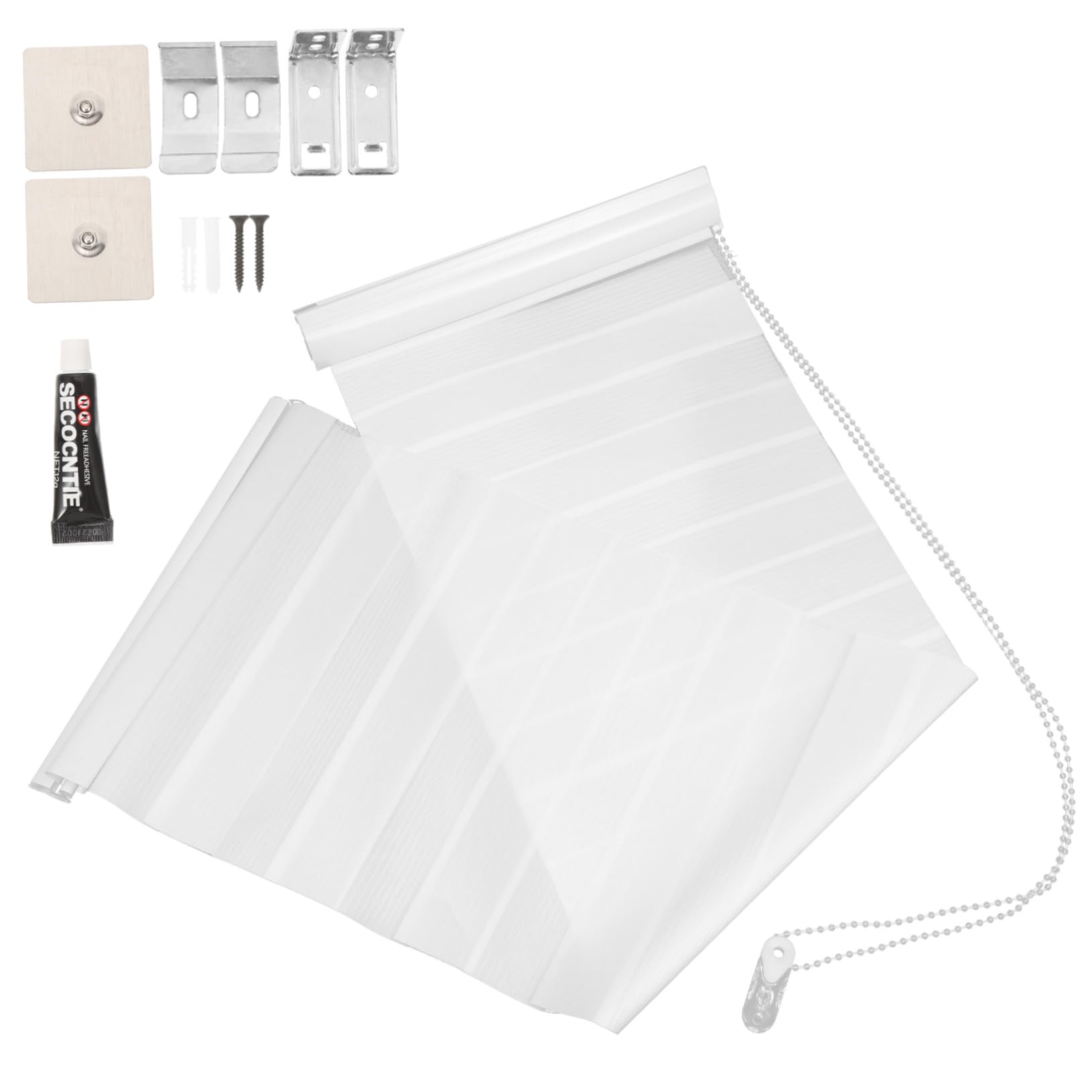 Voilage à persiennes transparent Toyvian pour rideau intimité de fenêtre sans perçage