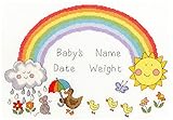 Bothy Threads Rainbow Baby Cross Stitch Birth Sampler Kit