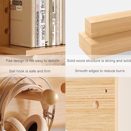Wandmontiertes Stecktafel-Organizer-Regal-Set, Holz-Trennwand, Bastelaufbewahrung, Kombinationslösung, Ausstellungstafel für Schlafzimmer, Arbeitszimmer