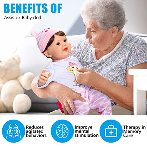 Muñeca Reborn Terapia para Adultos 22 Pulgadas miniatura 5