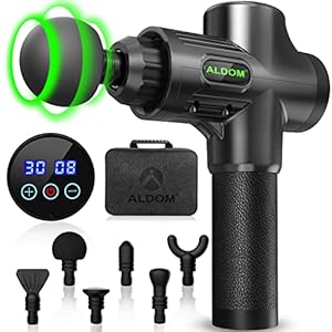 Muscle Massage Gun,ALDOM Massager Gun Deep Tissue 30 Adjustable Speeds&8 Heads,4800rpm Powerful USB-C Large Capacity…