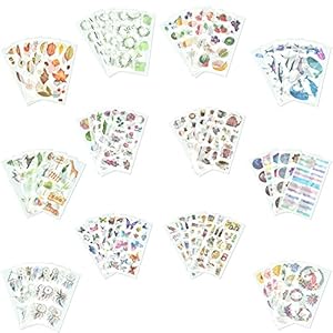 “N/A” Verschillende creatieve stickers Pack voor kinderen kinderen, student hand boek decoratie, DIY fotoalbum sticker, mobiele telefoon decoratie stickers inclusief eenhoorns, sterren, bloemen, vlinders en meer