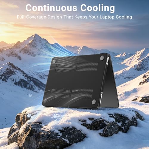 Image of MOSISO Compatible with MacBook Neo Case 13 inch 2026 Release Model A3404 with A18 Pro Chip, 4 in 1 Kit Precision Fit Crack & Scratch Resistant Protective Hard Shell Case Cover, Black