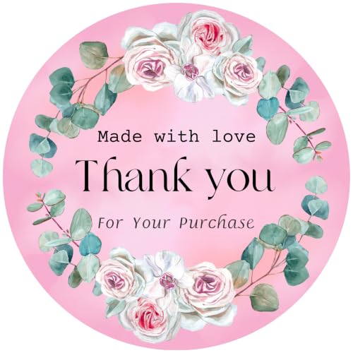Image of Trifirt Self Adhesive Thank You Stickers for Packaging | Waterproof Vinyl Labels for Small Business, Gift Wrapping, Envelopes, Boxes & Mailers | Strong Adhesive, Easy Peel & Stick (Pattern 5)