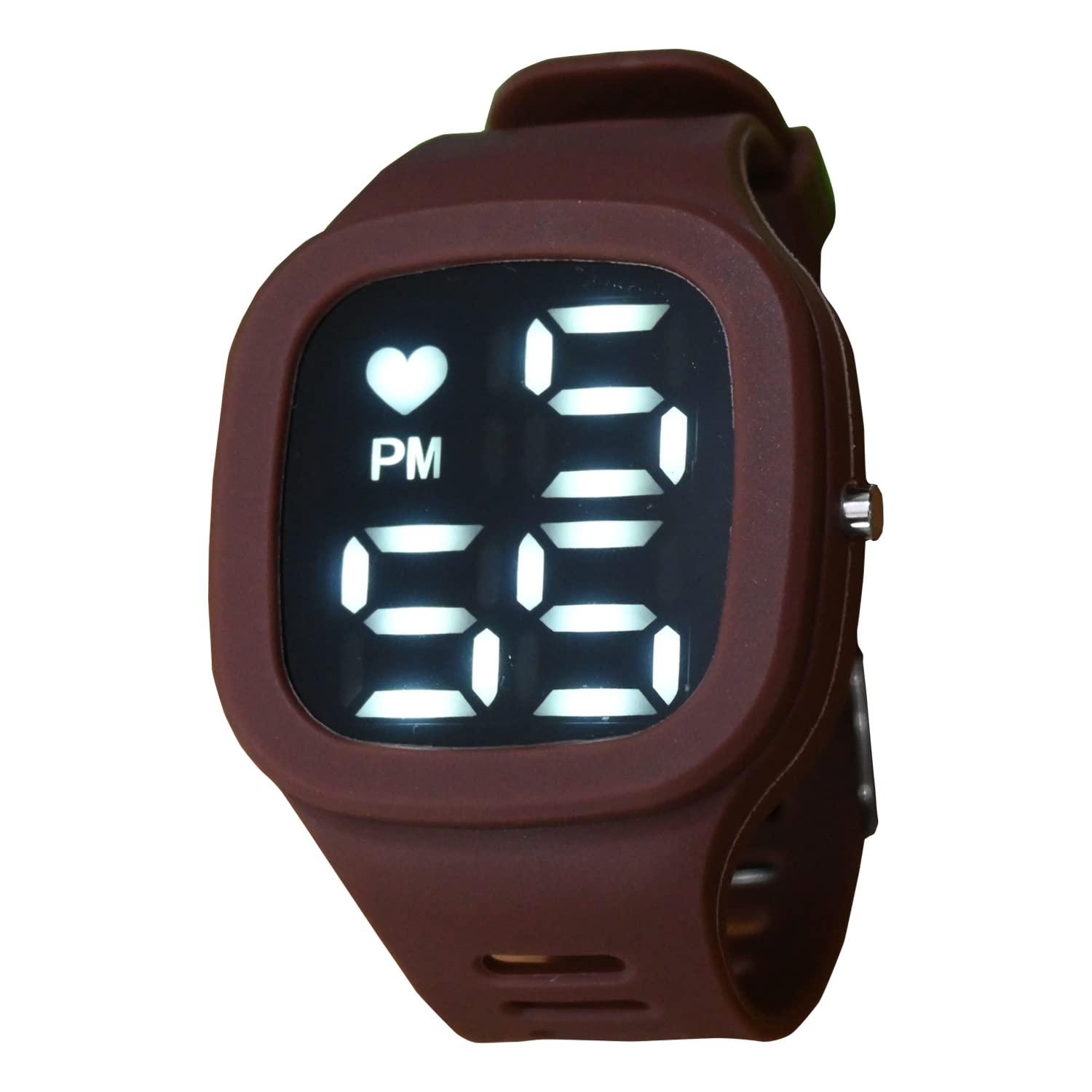 MVS Unisex Sports Watch with Large LED Digits Dial Square Watch for Boys and Girls - Brown (B0B15HZ2K4) Amazon Price History, Amazon Price Tracker
