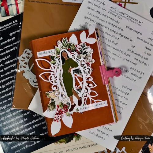Image of CrafTangles Precut Hindi Sentiment Stickers (416 pcs) Peel and Stick, for Scrapbooking, Notebooks,Diary, Journal, Laptop, Mobiles