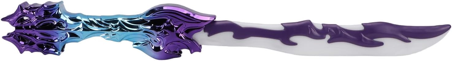 Foldable LED Light Up Sword Toy with Sound & Color Changing Effects, Rechargeable Design with 500mAh Battery, Cool Light Show for Kids & Adults (Purple)
