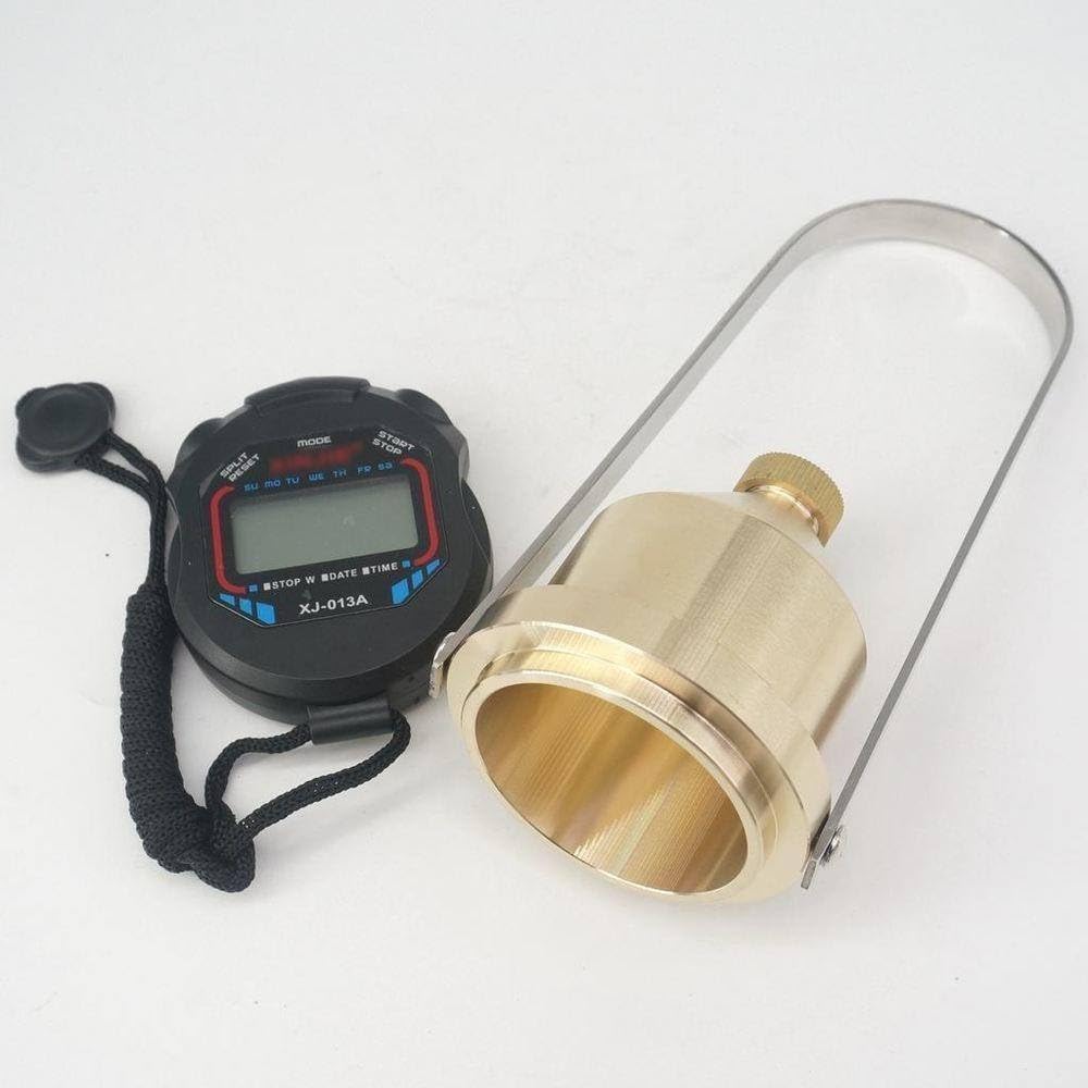 Paint Viscosity Cup Viscometer Flow Cup Stopwatch Mixing Thinning Tool Viscosity Test Cup 4# Measurement Instrument Golden