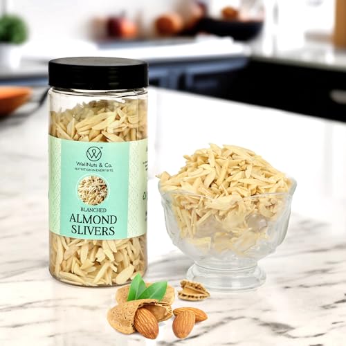 Image of WellNuts & Co. 100% Pure & Natural Almond Slivers | Nutritious Snack | Sliced Almonds for Baking, Cooking & Topping | Healthy Snack | Resealable Jar Pack | 150g (Pack of 1)