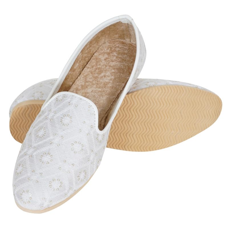 Image of DFR Men Ethnic Jutti Wedding Kurta Loafer Shoe Juti,Cushioned Comfortable Shoe Juti