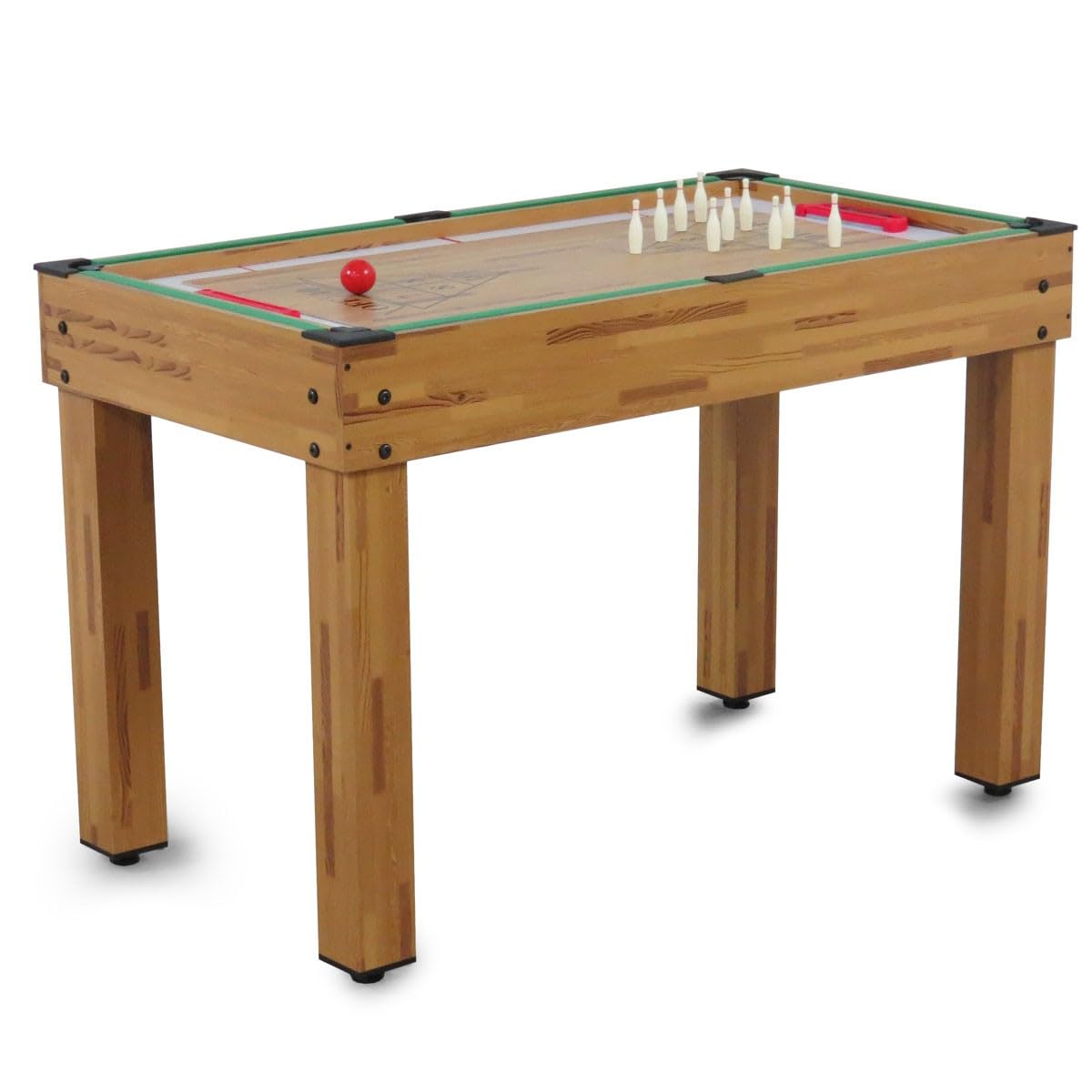 Pegasi Multikonsole 10 in 1 - Zusammenklappbar - Multifunkniertes Tischspiel - Tischfußball(Tischkiker)/Tischtennis/Air Hockey/Billard-Tisch