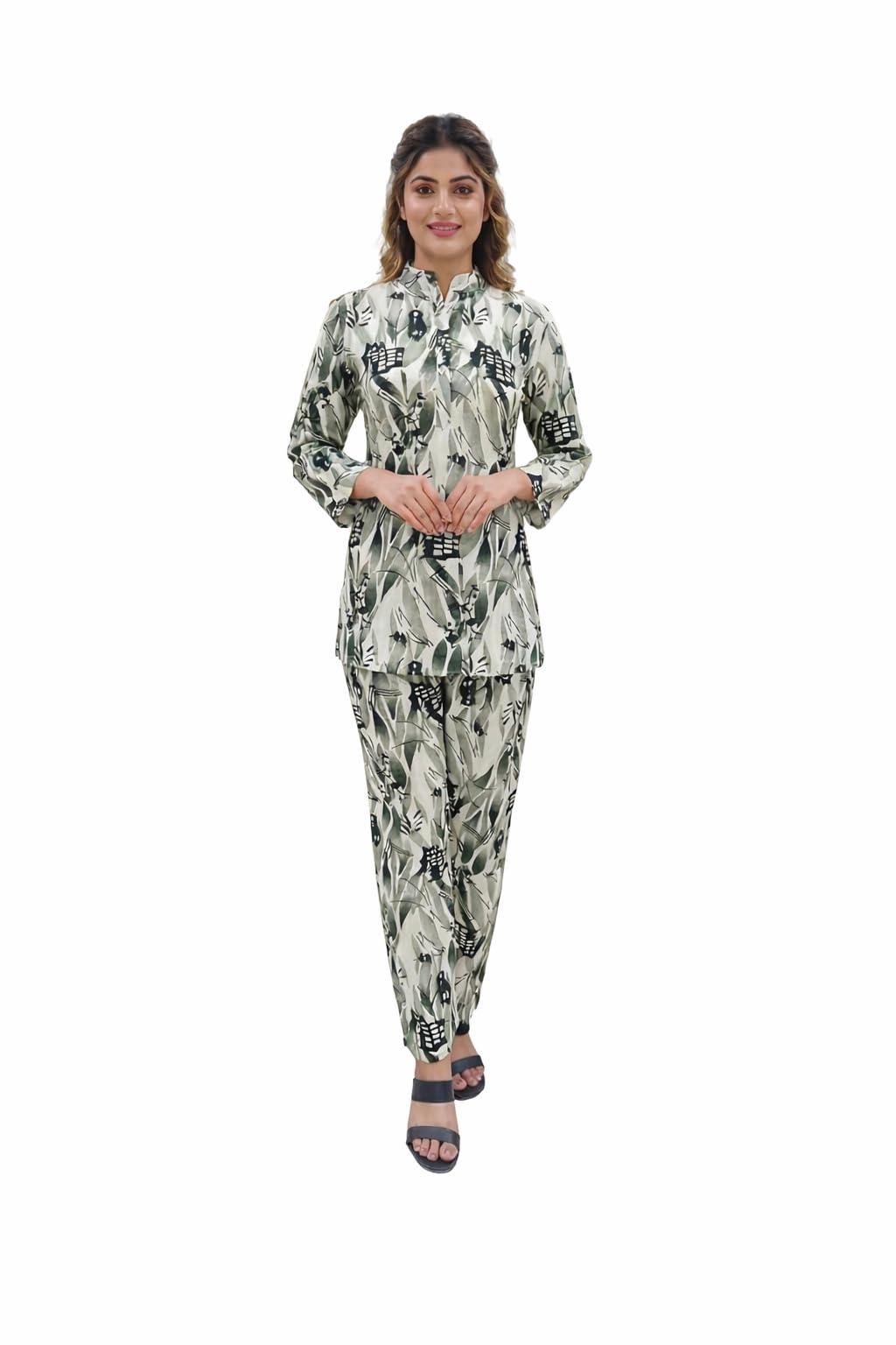 ridaa Women Multicolor Floral Printed Co-Ord Set | Stylish Top & Pant Set | Casual Office Wear | Comfortable Daily Wear | Trendy Designer Matching Outfit-picture-50