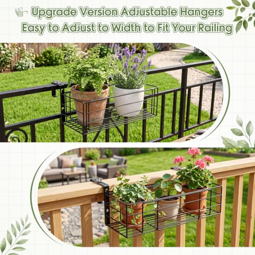 Youyole Railing Hanging Planter Holder, Adjustable Balcony Flower Pot Stand by Youyole - Used condition - Image 5