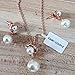 FAIRY COUPLE Women`s Stud Earrings and Pendant Necklace Jewelry Set S59