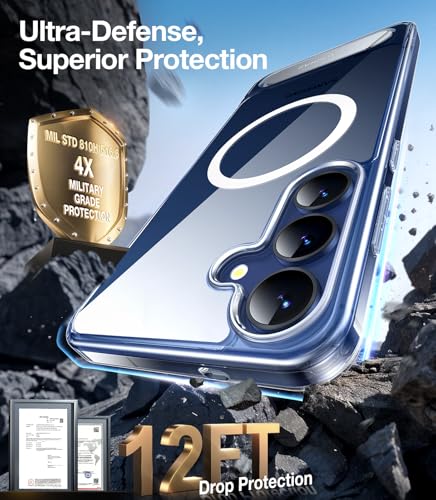 Image of TORRAS for Samsung Galaxy S25 Plus Case, Magnetic & Seamless Stand, Clear