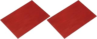 sourcing map 2 piezas de azulejos de mosaico de vidrieras de 7.9 x 5.9 pulgadas de profundidad, color rojo para manualidades, proyectos de arte