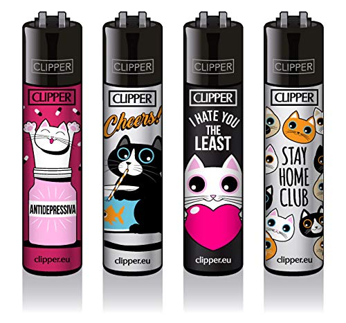 Clipper® Feuerzeuge - Katzen #2-4er Set