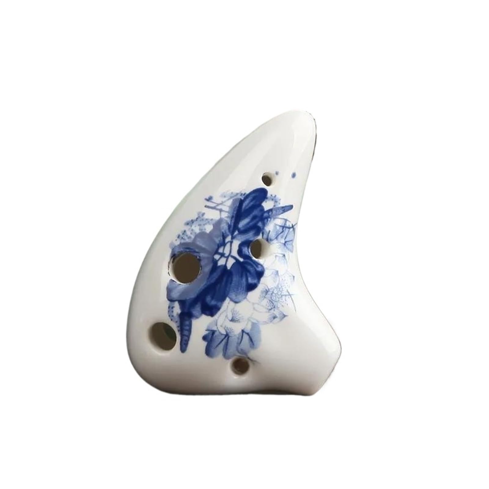 Ocarina 6 Otworowa Klawisz D Ceramiczny Instrument Do Nauki Gry Dla Początkujących Ocarina Instrument Dla Początkujących(Blue and white)