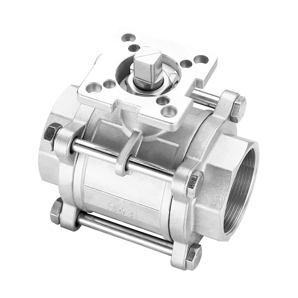 Valvola a sfera a tre pezzi con piattaforma alta in acciaio inossidabile 304 - Filettatura femmina, DN15-DN50,(DN15)