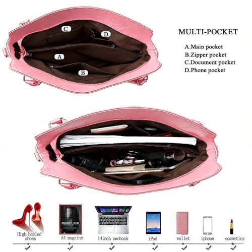 Image of 2E-youth Purses for Women Large Tote Women's Handbag Set Faux Leather Hobo Crossbody Bag 4pcs
