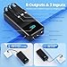 Portable Charger 60800mAh Power Bank with 3 Built in Cables,25W PD QC4.0 Fast Charging USB C Battery Pack,6 Outputs 2 Inputs LCD Display Portable Phone Charger for iPhone 16/15/14/13,Google,Android