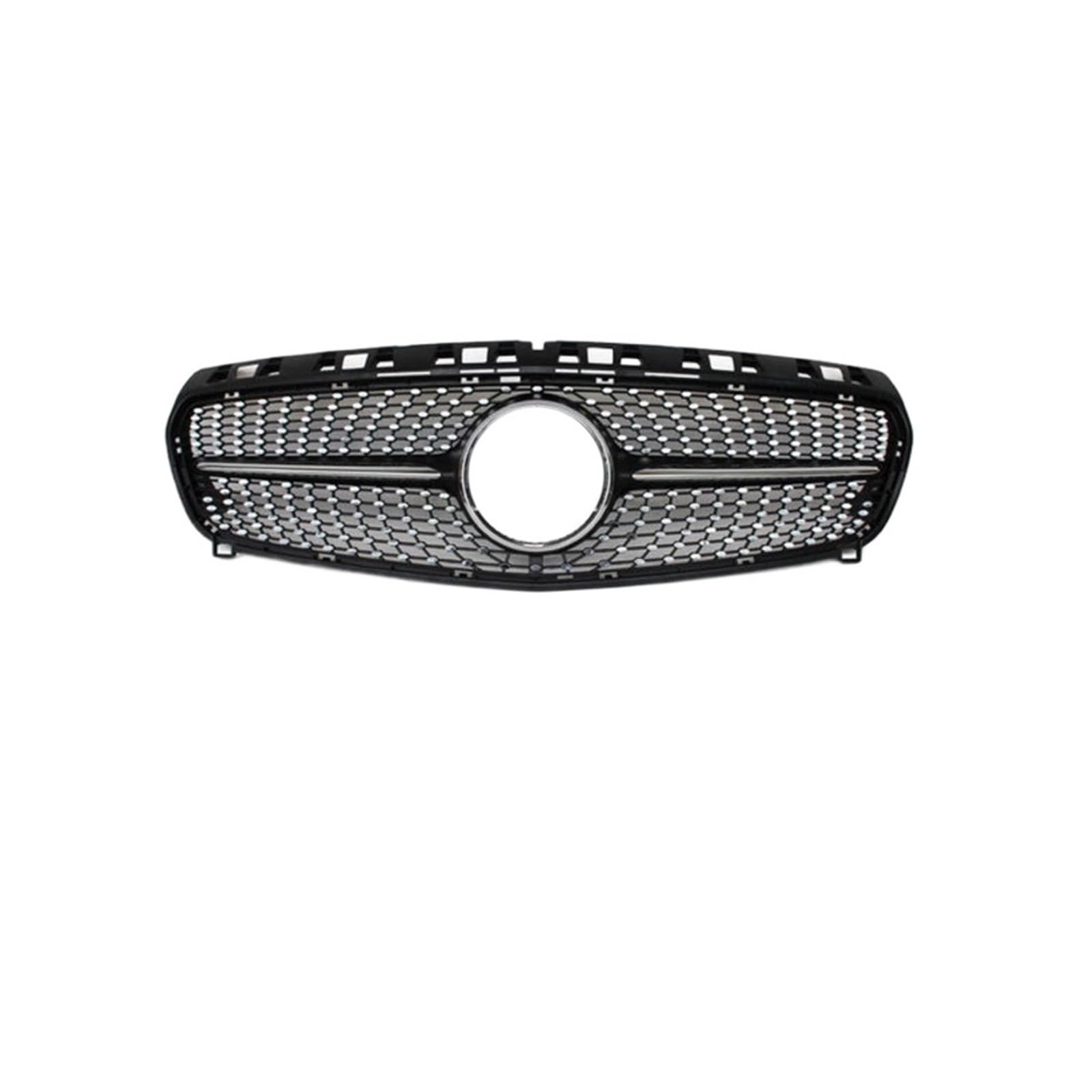 Griglia ABS Nero Argento Sostituzione Paraurti Anteriore Radiatore Diamanti Griglia Compatibile con Mercedes Classe A W176 2013-2015(Diamond Black)