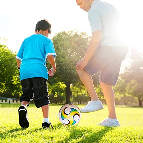 Abaji Soccer Ball Colorful Size 4 Pu Surface Tight Weaved Vivid Color With Pump And Needle Suitable For Training Practice Or Gift #TOP3