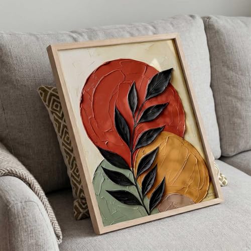 Image of kotart Aesthetic Botanical Art Home Decoration Painting | Floral Paintings With Frame For Living Room Bed Room Hotel Wall Decor Digital Reprint (19x25 inch)