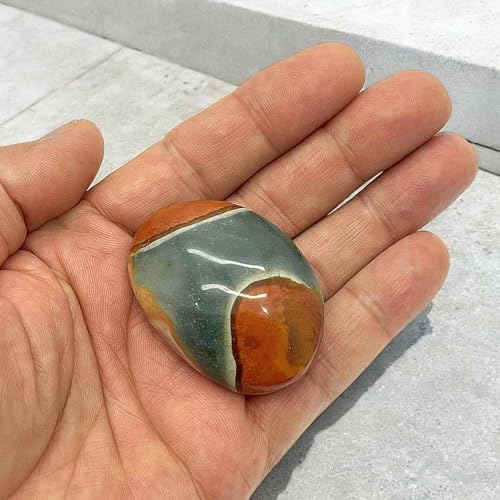 arana's - Jaspe Océano piedra natural de palma - Cristales naturales y piedras preciosas - Piedras energéticas curativas para sanación - Reiki yoga feng shui - Decoración (Jaspe Oceano, 1)