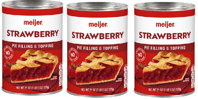 Strawberry Pie Filling & Topping (Pack Of 3 Cans) 21 oz