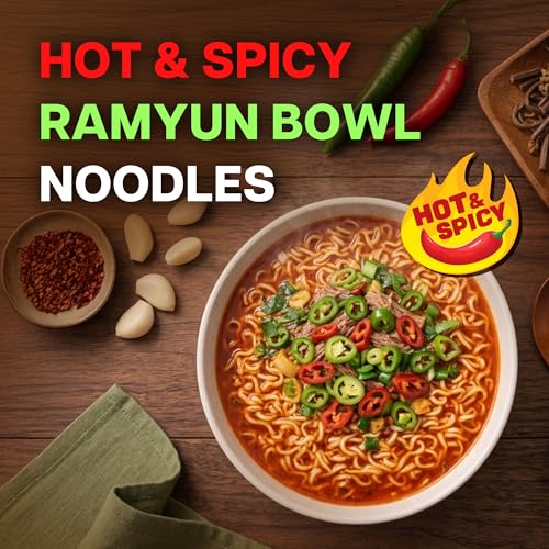 Image of Nongshim Ramen Noodles, Gourmet Instant Ramen bowl, Premium Microwavable Noodle Soup, Hot & Spicy, 3.03 Ounce (Pack of 6)