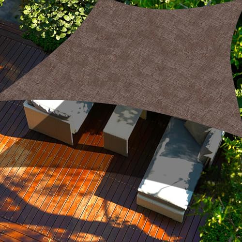 Cool Area Sun Shade Sail 12x16FT Rectangle Shade Canopy Outdoor Shade Cover for Patio Backyard Deck Garden, Brown