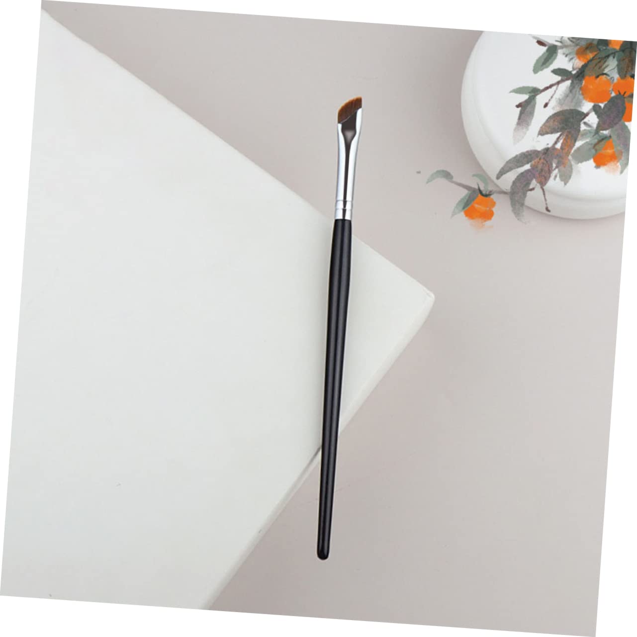 Beavorty Set Di 5 Pennelli Per Il Trucco Ergonomici Pennello Per Eyeliner Angolato Per Principianti 2 Pezzi * 5